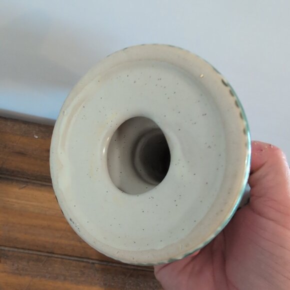 Vintage Hermitage Pottery Christmas Pine 5.75" Candlestick Holder Replacement - Picture 3 of 4